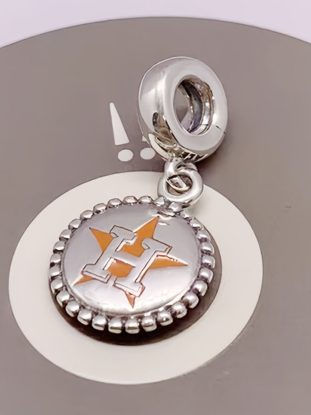 Pandora Houston Astros H-town Charm Pendant S925 Sterling silver Jewelry
